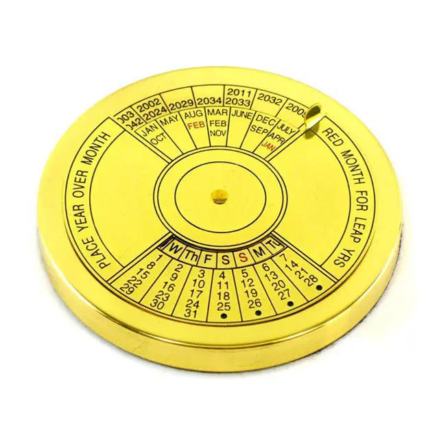 Tp505b - Calendar Perpetual Solid Brass 1