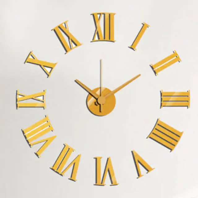 122098 - Clock Wall Roman Diy Gold 24In Requires 1 Aa Battery 1