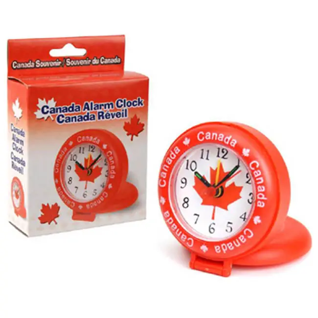 62258 - Canada Souvenir Alarm Clock 3Inch Dia Requires 1Xaa Battery 1