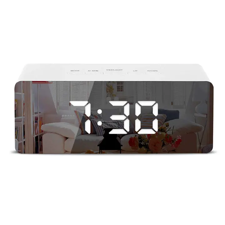 Ac-Usb-2-Wh - Clock Alarm Mirror Digital Usb Powered 1