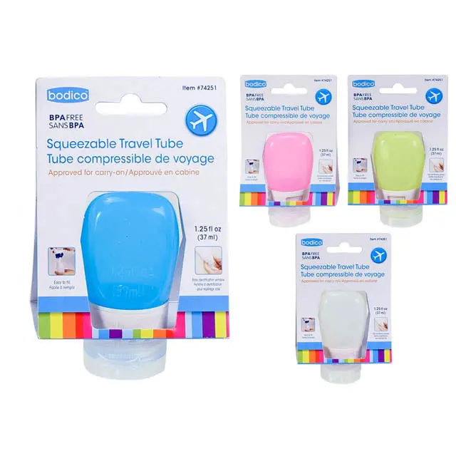 74251 - Travel Squeezable Tube 37Ml Assorted Colors 1