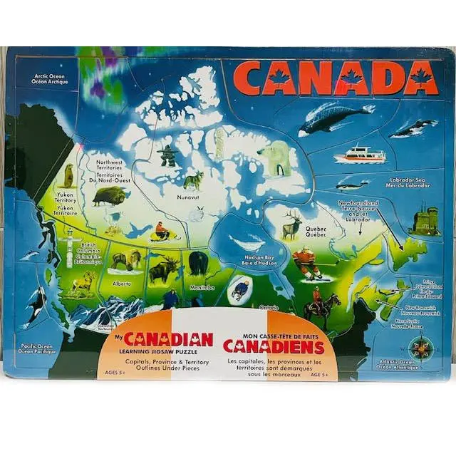 02172 - Canada Wooden Jigsaw Puzzle 15.75 X 11.75In 1