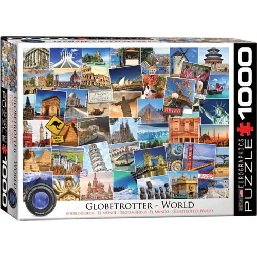 6000-0751 - Puzzle Globetrotter World Jigsaw 19.25 X26.6In 1