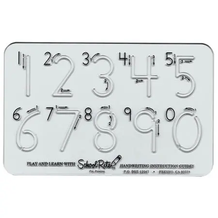 751 - Template For Numbers 0 To 9 1.5In 1