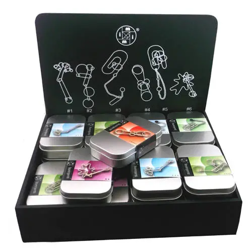 0084275 - Pocket Brain Teaser In Tin Box Metal 1