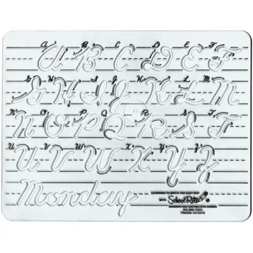 7681 - Template For Transitional Cursiv E Alphabets Uppercase A-Z 1In Hi 1