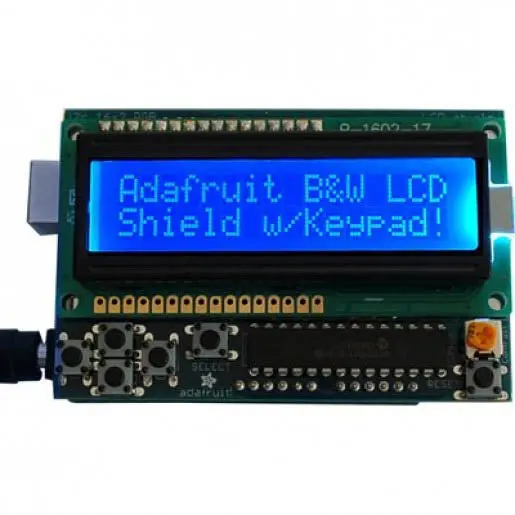 772 - Adafruit Lcd Shield Kit W/16X2 Char Display Compatible W/Arduin 1