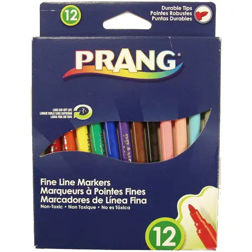 80714 - Line Marker Fine Washable Assorted Colour 12Pcs/Set 1