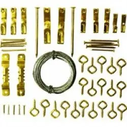 Whs-2273 - Nails Hooks Mounting Plates And Steel Wire Kit 1