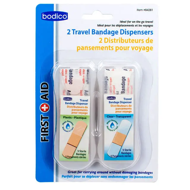84281 - Travel Bandage Dispensers 5 Bandages Of Clear And Plastic 1