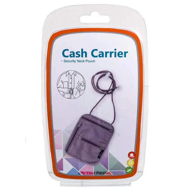 89590 - Neck Pouch For Travel 6 X 8 Inch Assorted Colors 1