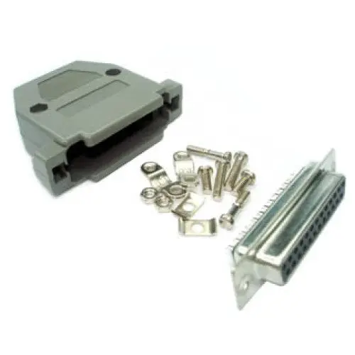 Z-4470 - Db25f Sol Tin W/Plastic Hood Grey 1