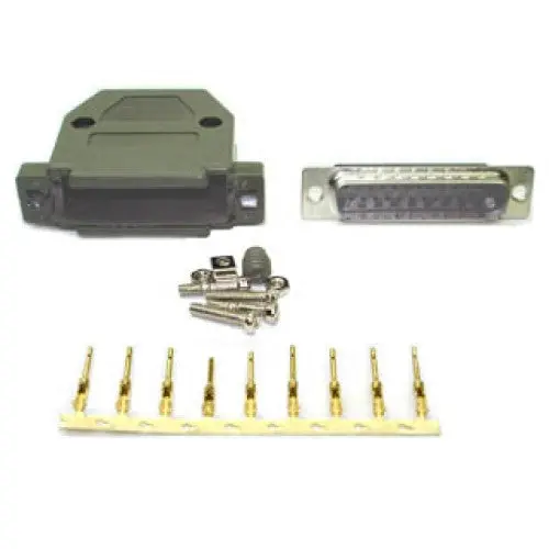 Z-6525 - Db25m Crimp W/Plastic Hood Grey And Pins 1