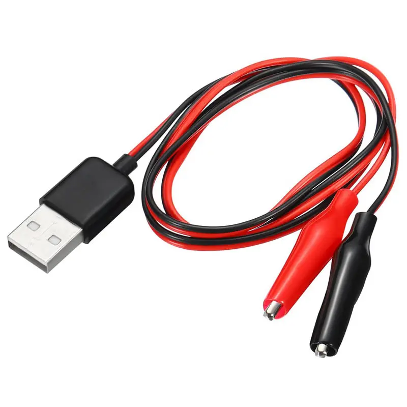 Zcabl-002800 - Usb Adapter A Male To Blk And Red Alligator Clips 50Cm 1