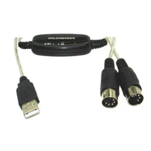 179171 - Usb Cable A Male-Midi 6.5Ft Sil 2Xdin Male Connector 1