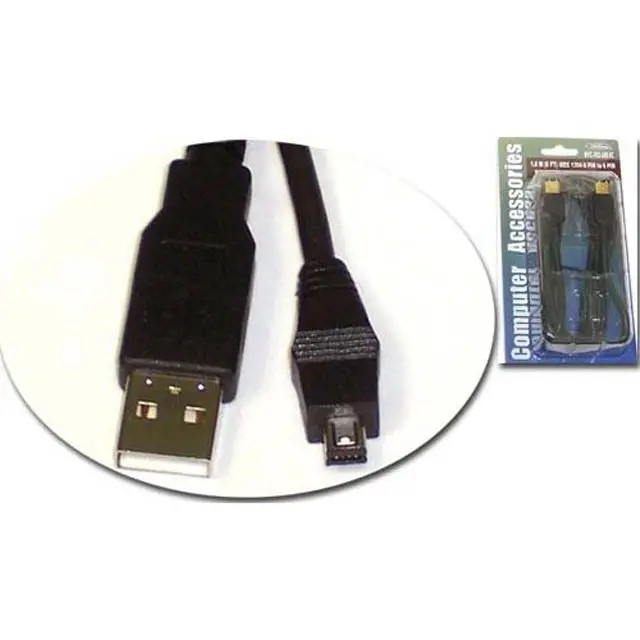 Wvc-905-300Bc - Usb Cable A Male-Mini A Male 4P 5Ft Black 1