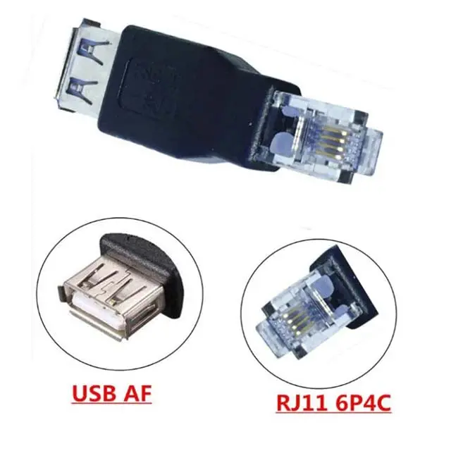 Adn-5206 - Usb Adapter A Female To Rj11 6P4c 4Pin Male 1