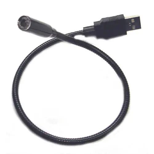 11159 - Usb White Led Light W/1Ft Black 1