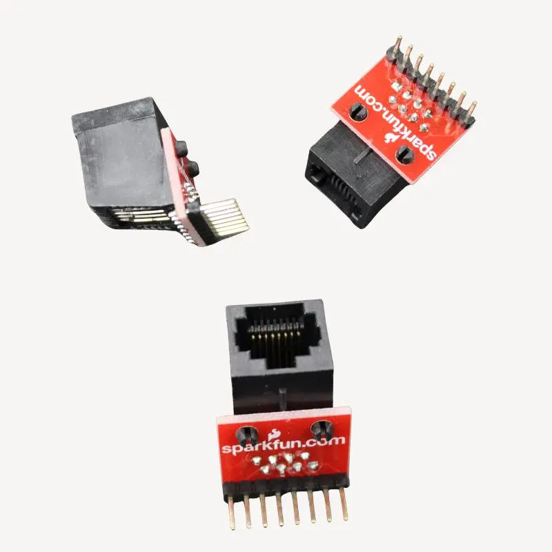 Pcbsb-209717 - Modular Jack 8P8c Pcra Black To Breadboard Breakout 1