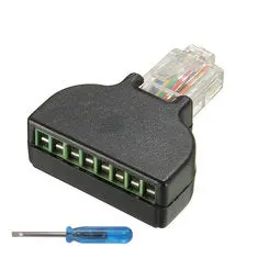 90836 - Modular Plug 8P8c To 8P Terminal Block (Screwdriver Included) 1
