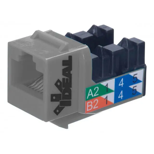 89-750Gy - Keystone Jack Cat5e Grey 110 1