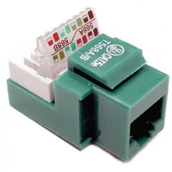 Npj5gn - Keystone Jack Cat5e Grn Toolless 1