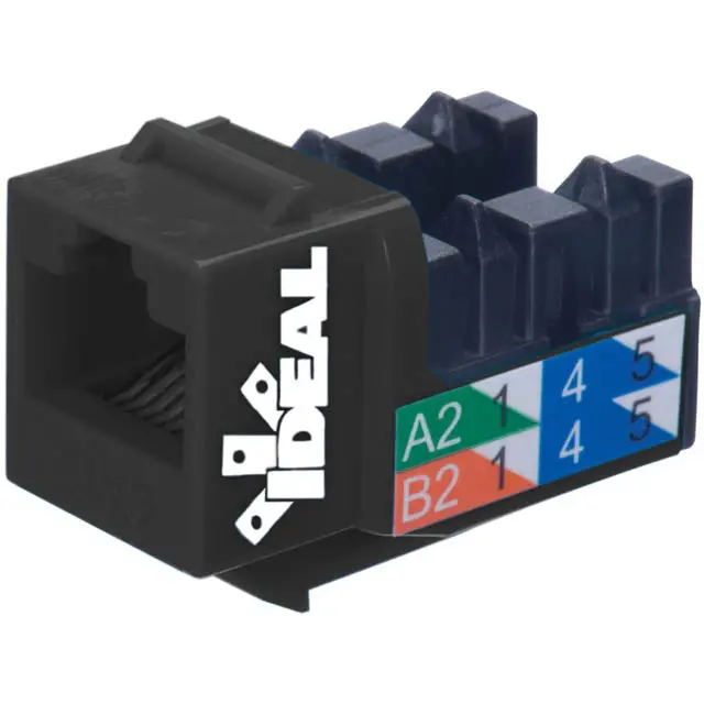 89-750Bk - Keystone Jack Cat5e Blk 110  (10 Pcs/Pkg) 1