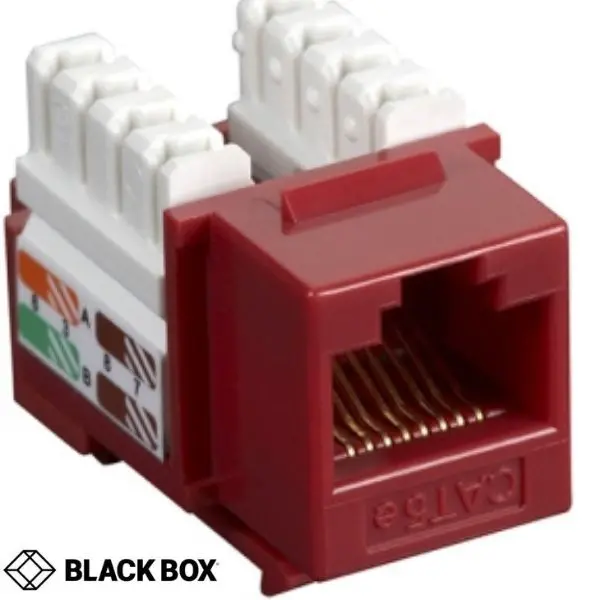 Cat5ej-Rd - Keystone Jack Cat5e Red 110 90Deg 1