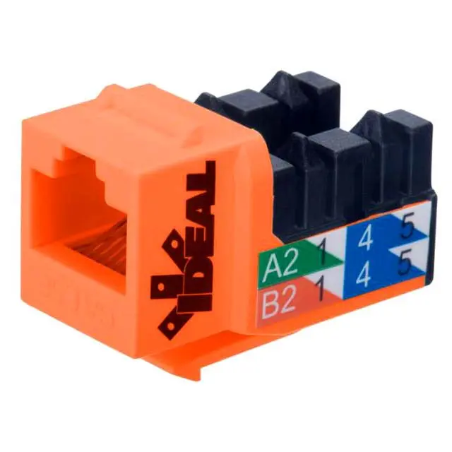 89-750Or - Keystone Jack Cat5e Orange 110 1