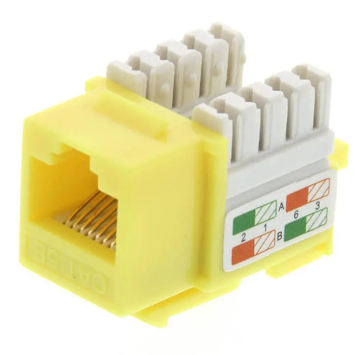K1116.4 - Keystone Jack Cat5e Yel 110 90Degree 1