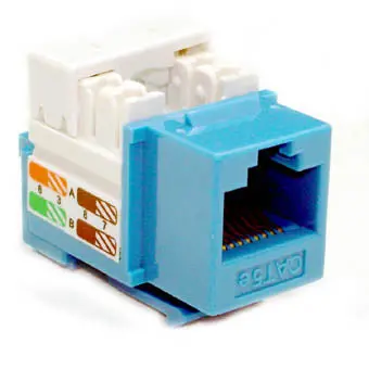 Kj8-Ce-Us/Bly - Keystone Jack Cat5e Blu 110  (10 Pcs/Pkg) 1