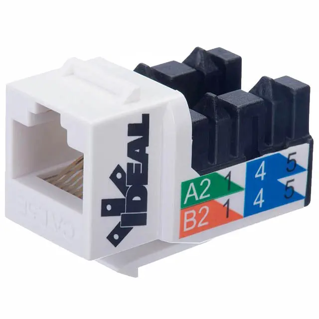 89-750Wh - Keystone Jack Cat5e Wht 110 1