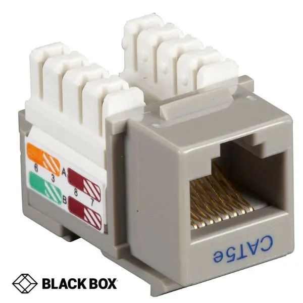 Cat5ej-Gy - Keystone Jack Cat5e Grey 110 90Deg 1