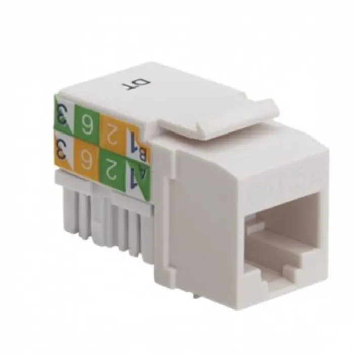 725Wh-1 - Keystone Jack Cat5e Wht 110 Use Tah-4759 Tool For Punching 8Pins 1