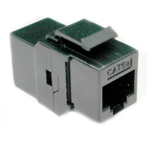 Cat-750B - Keystone Coupler Cat5e Blk Jk-Jk 1
