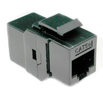 7216 - Keystone Coupler Cat5e Blk Jk-Jk 1