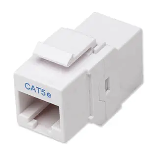 01061 - Keystone Coupler Cat5e Wht Jk-Jk 1