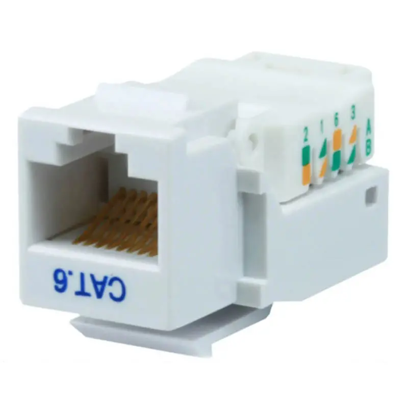 1044 - Keystone Jack Cat6 Wht Toolless White Rj45 Keystone Jack 1