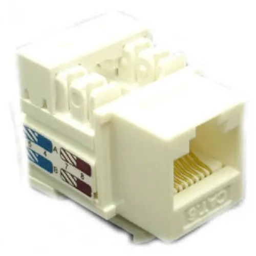 Cat600ep-Wh - Keystone Jack Cat6 Wht 110 1