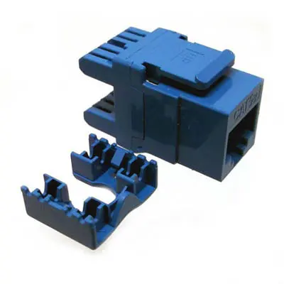 Oct2010-Cat6-Blue - Keystone Jack Cat6 Blu 110 180Deg (10 Pcs/Pkg) 1