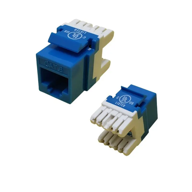 Zkcat6-180B - Keystone Jack Cat6 Blu 110 180Deg (10 Pcs/Pkg) 1