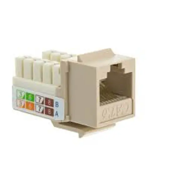K1117.11 - Keystone Jack Cat6 Wht 110 90 Dgree Beige Color 1