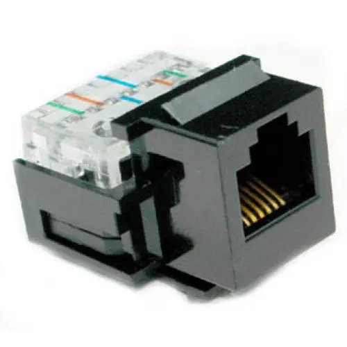 Rb-Kj2-C4-66 Bk - Keystone Jack Cat3 Blk Toolless 6P6c 1