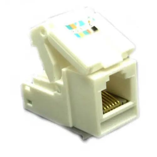 Rb-Kj2-C4-66 Wh - Keystone Jack Cat3 Wht Toolless 6P6c (10 Pcs/Pkg) 1