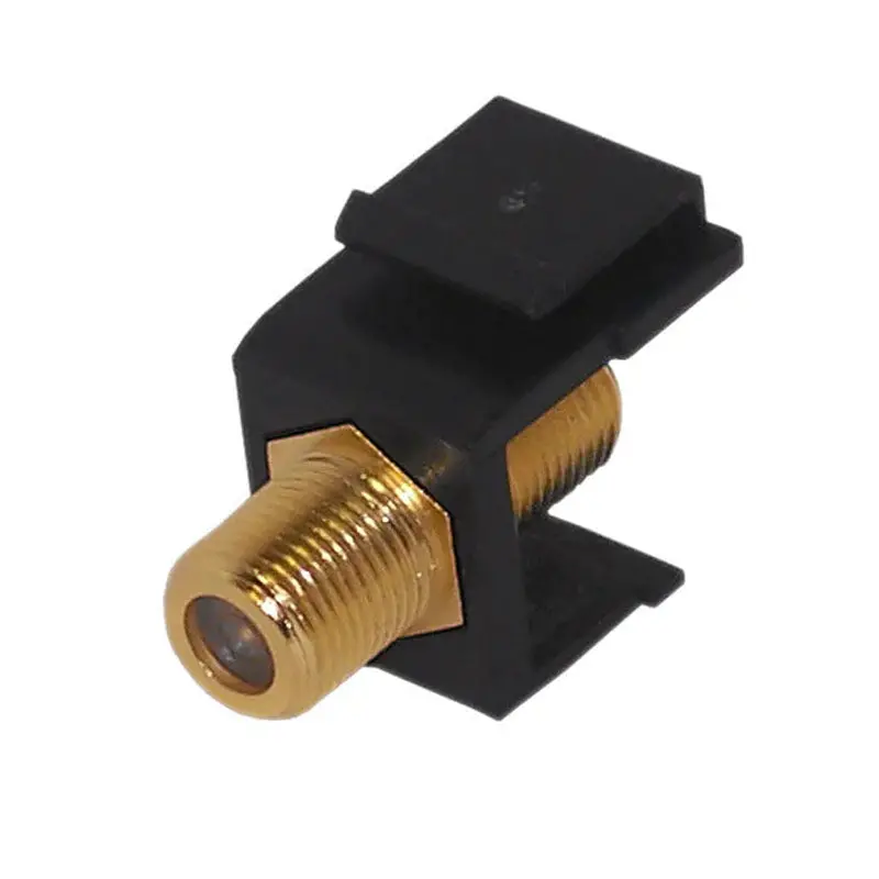 Wp-Inb-Tvf - Keystone Coupler F Black Jk-Jk Gold Insert 1