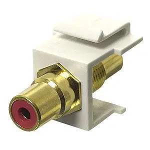 Cat-513R - Keystone Coupler Rca Red Jk-Jk Flush 1