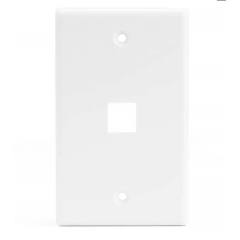 Zkwp45-1-Bw - Wall Plate 1Port White  (10 Pcs/Pkg) 1