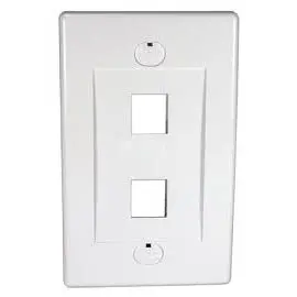 8042 - Wall Plate 2Port White Design 1