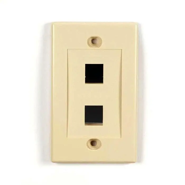 Je317a-V2 Iv - Wall Plate 2Port Ivory Design 1