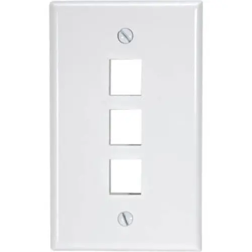 89-743Wh - Wall Plate 3Port White 1